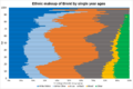 Ethnic makeup of Brent by single year ages