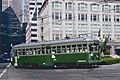 Ex-Kobe streetcar 578 turning into SF Transbay Terminal in 1987