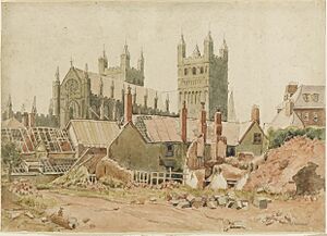 Exeter Cathedral after the Blitz - Olive Wharry - 63-2004-5