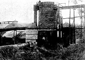 Fitzroy Iron Works, Blast furnace and heating stoves (The Sydney Mail and NSW Advertiser Sat 13 Jun 1896, Page 1229)
