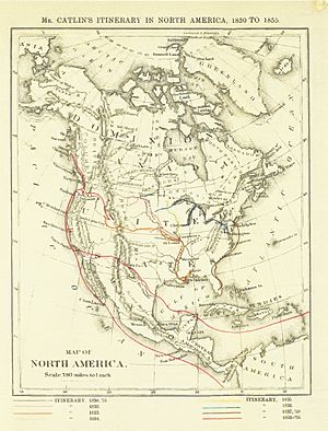 George Catlin's travels in North America, 1830-1855