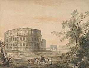 George Robertson - Colosseum, Rome, with Arch to the Left - B1975.3.1076 - Yale Center for British Art