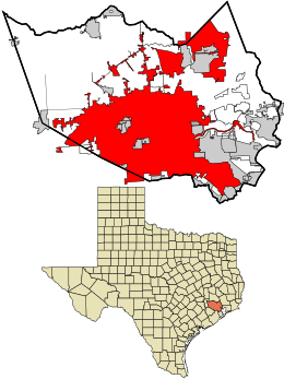 Location within and around Harris County