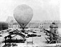 Henri Giffard's grand balloon before ascent, Tuileries, Paris, 1878
