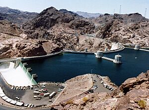 Hoover Dam and Arizona Spillway, 1983