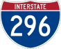 Interstate 296 marker