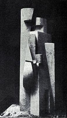 Jacques Lipchitz, 1917, L'homme à la mandoline, 80 cm, Musée National d'Art Moderne, Centre Georges Pompidou