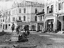 Japanese troops mopping up in Kuala Lumpur