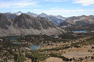 Kearsarge and Bullfrog Lakes from pass