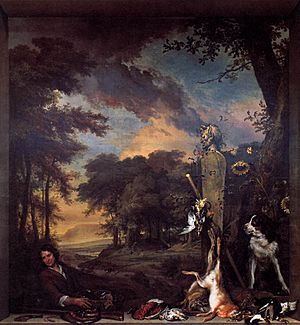 Landscape with Huntsman and Dead Game 1697 Jan Weenix