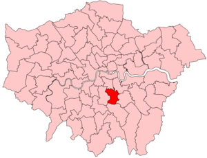 Lewisham West and East Dulwich 2023 Constituency.svg