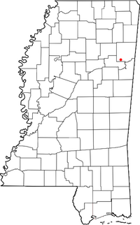 Location of Strong, Mississippi