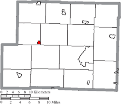 Location of Deersville in Harrison County