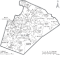 Map of Wake County North Carolina With Municipal and Township Labels