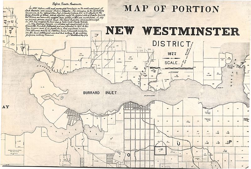 Map of new westminster 1877
