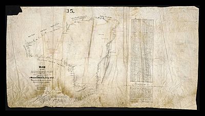 Map of the Rancho San Pedro finally confirmed to Manuel Dominguez et al., December 1859 (sc hwmc000790001)