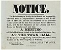 Notice. The inhabitants of Ashby-de-la-Zouch are respectfully informed that a Congratulatory Address to the Lady Edith Maude Abney Hastings, on her accession to the Estates of the late Sir Charles (21661480836)