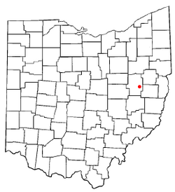 Location of Newport in Tuscarawas County