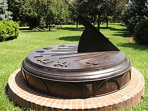 Omaha Bronze Sundial by Carmichael