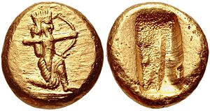 PERSIA, Achaemenid Empire. temp. Darios I to Xerxes I. Circa 505-480 BC. AV Daric (14mm, 8.32 g)