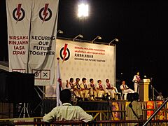 People's Action Party general election rally, Tampines Stadium, Singapore - 20110505-04