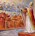 Pope Pius IX at the First Vatican Council (cropped)
