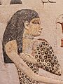 Princess Nefertiabet (portrait detail) in her Giza tomb. Reign of Kheops (2590-2565 BCE). Louvre Museum E 15591