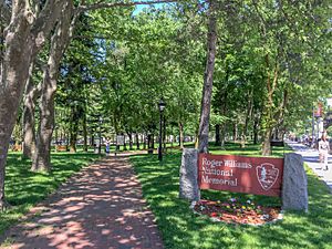 Roger Williams National Memorial entrance sign, Providence Rhode Island