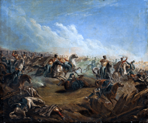 Russian Guard Hussars attacking Warsaw 7th September 1831