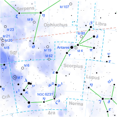 Scorpius constellation map