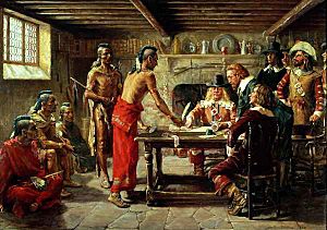 Signing the Treaty with the Indians