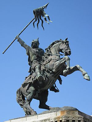 Statue d'Dgilliaume lé Contchéthant à Falaise 02