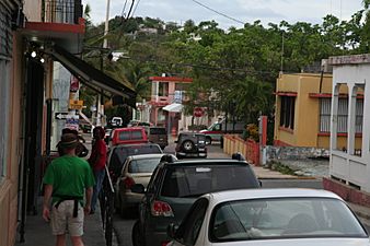 Street in Isabel II barrio-pueblo, Vieques, Puerto Rico
