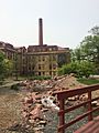 The Babbling Brook with Minard Hall and Heating Plant in the Background