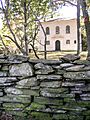 Trinity Church, Brooklyn, CT with historic wall, 2004