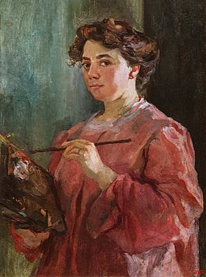self portrait of Lluïsa Vidal