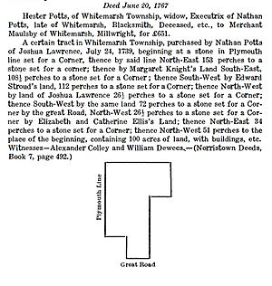 1767 Maulsby deed & plan