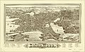 1883 bird's eye view map of Salem, Massachusetts
