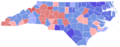 1992 North Carolina gubernatorial election results map by county