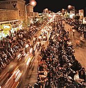 2008 Sturgis Motorcycle Rally, street at night
