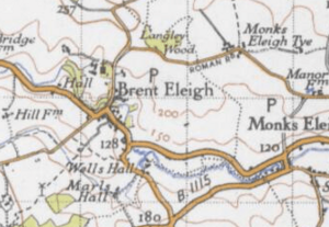 20th Century map of Brent Eleigh