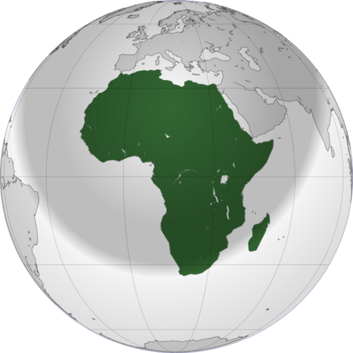 Africa (orthographic projection) blank