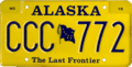 Alaska license plate, 1982
