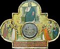 Bernardo Daddi - Christ Enthroned with Saints Sebastian, Leo, Alexander, Peregrine, Philip, Rufinianus, Justa, Concordius, and Decentius