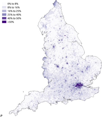 Born Outside England 2011 Census