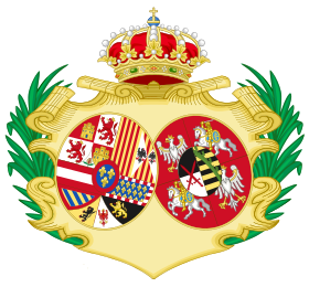 Coat of Arms of Maria Amalia of Saxony, Queen Consort of Spain