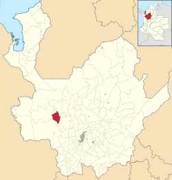 Location of the municipality and town of Abriaquí in the Antioquia Department of Colombia