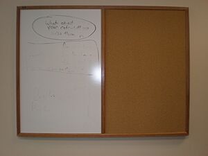 Combo whiteboard and bulletin board