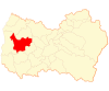 Map of Marchigüe commune in O'Higgins Region