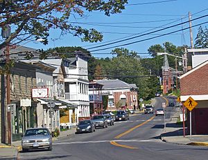 Downtown Philmont, looking east along NY 217